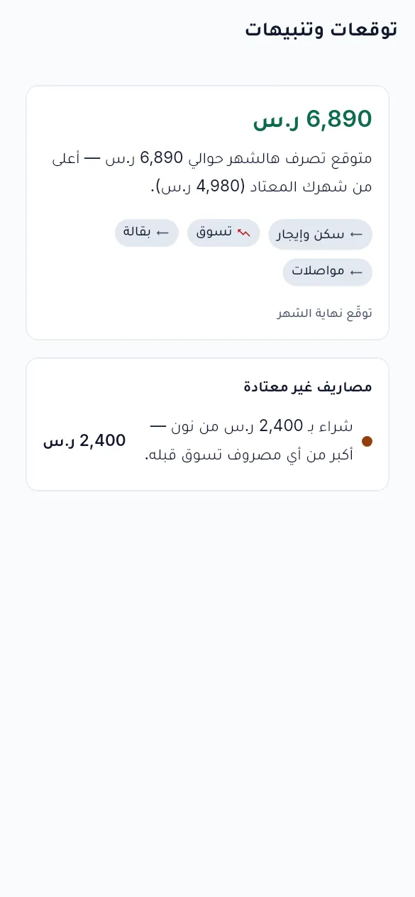 توقعات وتنبيهات